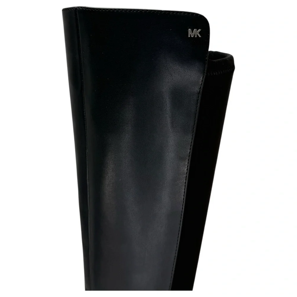 Michael Kors Bromley Black Faux Leather OTK Womens Boots Size 7M